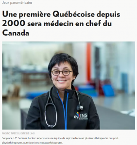 Capture d'écran de l'article de La Presse